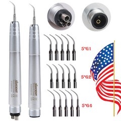 Dental Ultrasonic Air Perio Scaler Handpiece Hygienist 2/4Hole + 3 Tips G1 G2 G4