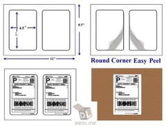 200 Quality Round Corner Shipping Labels 2 Per Sheet 7″ x 4.5″