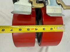 2 Pack 8″ ISO Shipping Container Double Caster Wheels with Brakes 5500 lbs WLL
