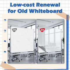 White Board Dry Erase Paper, 48″ X 36″ Whiteboard Wallpaper, with 4 Markers, Sta