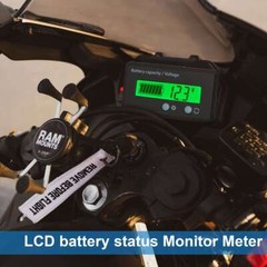 2Pcs LCD Display DC Battery Monitor Meter 12v 24v 36v 48v For Car RV Solar US