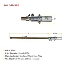 Air Operated 3:1 Oil Pump for 55 gal (205 ltr) Drums 14 LPM / 3.70 GPM