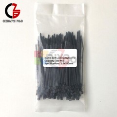 100-1000PCS 2.5mm 100 150 200 mm Self-locking Plastic Nylon Cable Ties Wire Zip.