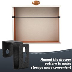 Hicarer 8 Pcs Metal Hanging File Bracket Clips Storage 0.5 inches, Black