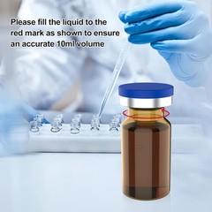 10ml Glass Vials 100Pack Amber Glass Headspace Vials with Plastic-Aluminum Flip