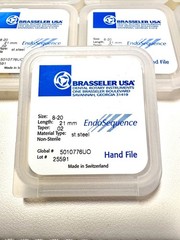*17 Packs* Brasseler USA EndoSequence Hand File Size 8–20 21mm Stainless Steel