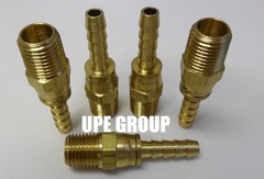 (10 PACK) 1/4 SWIVEL HOSE BARB X 1/4 MALE NPT Brass Fitting Gas Fuel Water Air