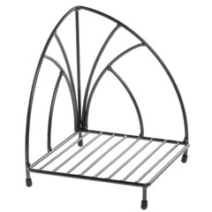 HUBERT Napkin and Plate Organizer Holder Flint Wire – 6 1/4″L x 6 1/4″W x 8″H