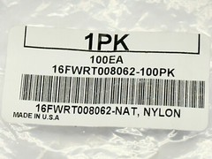Essentra 16FWRT008062 Retaining Washer For #8 Screw Natural Nylon PKG OF 100