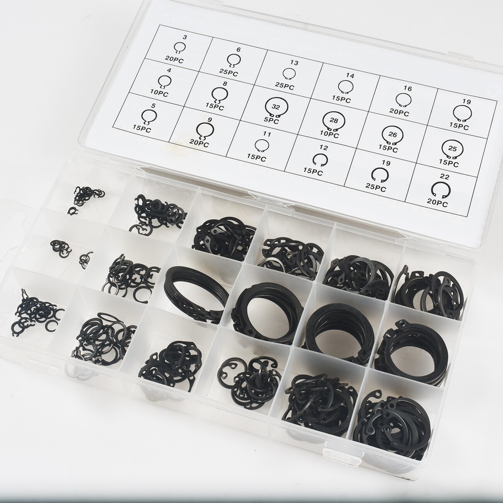 For External Snap Ring Set C Clips Assortment Retaining Clip Circlip – 300pc
