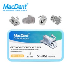 Dental Orthodontic Buccal Tubes 1st 2nd Molar Tube Roth MBT 022 Bondable
