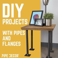 1 in. x 12 in. Square Flange Pipe Table Legs – 4 Pack