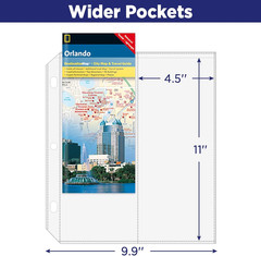 2-Pocket Folded Map Sleeves Brochure Holder Map Protector 4.5 x 11