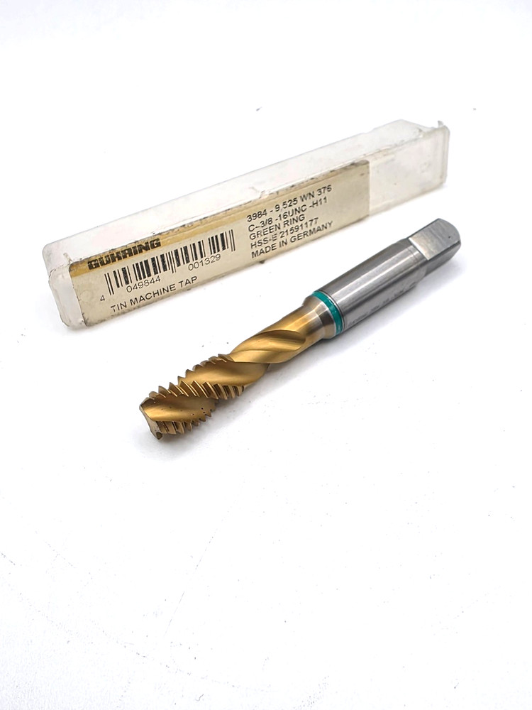 Guhring Tap 3/8-16 H11 TIN Coated Machine Tap 3984 High Performance