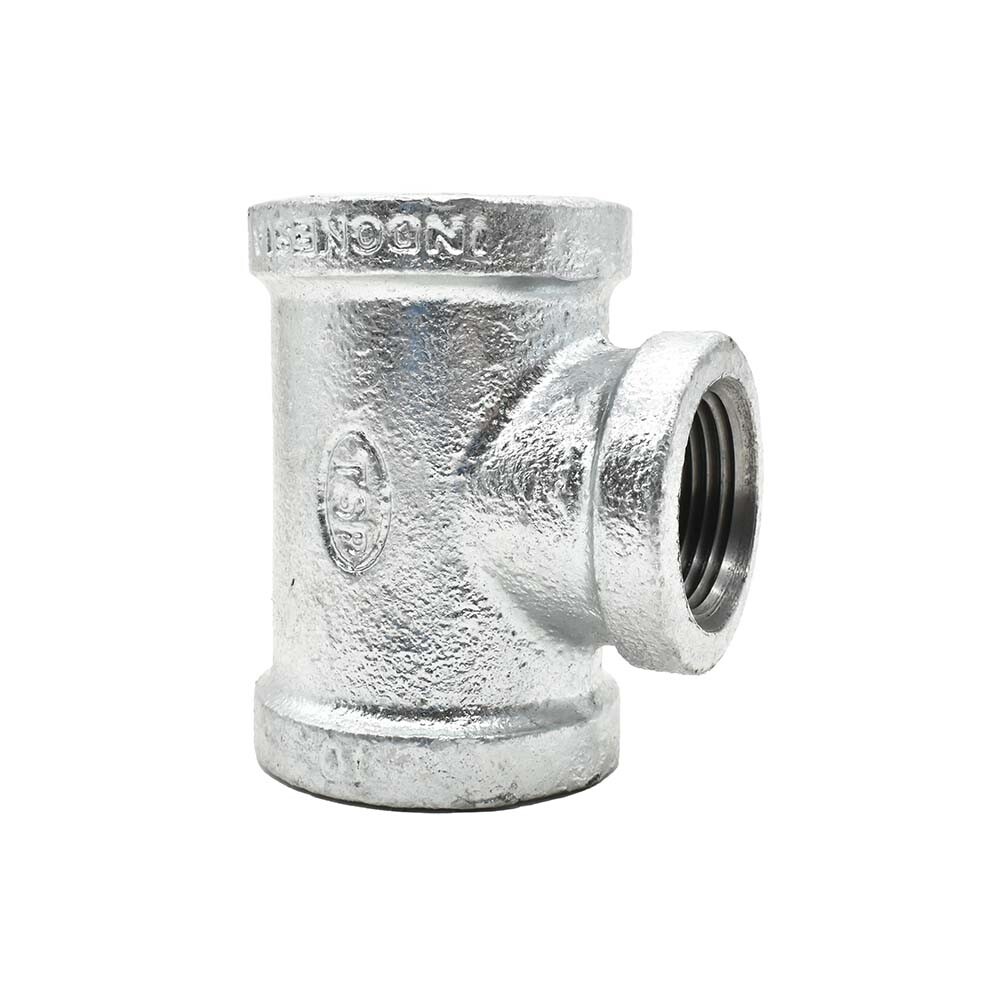 Thrifco 5217077 1 Inch x 1 Inch x 3/4 Inch Galvanized Steel Reducer Tee