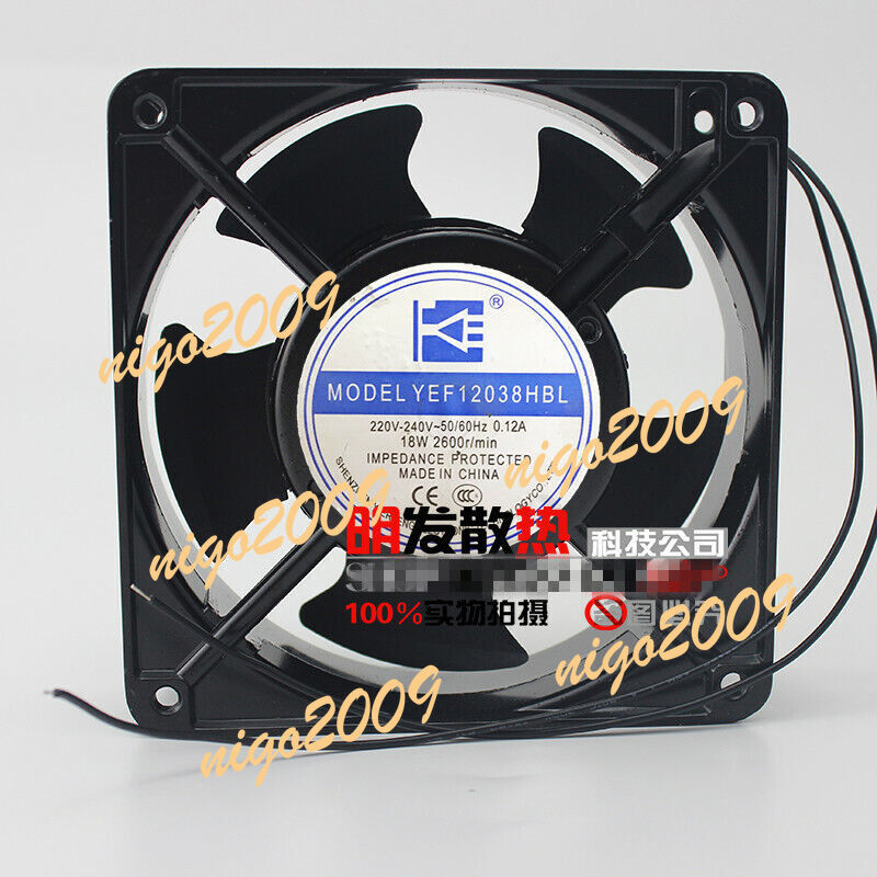 1PC YEF12038HBL 220/240V 0.12A 18W 2600R/MIN cooling fan #