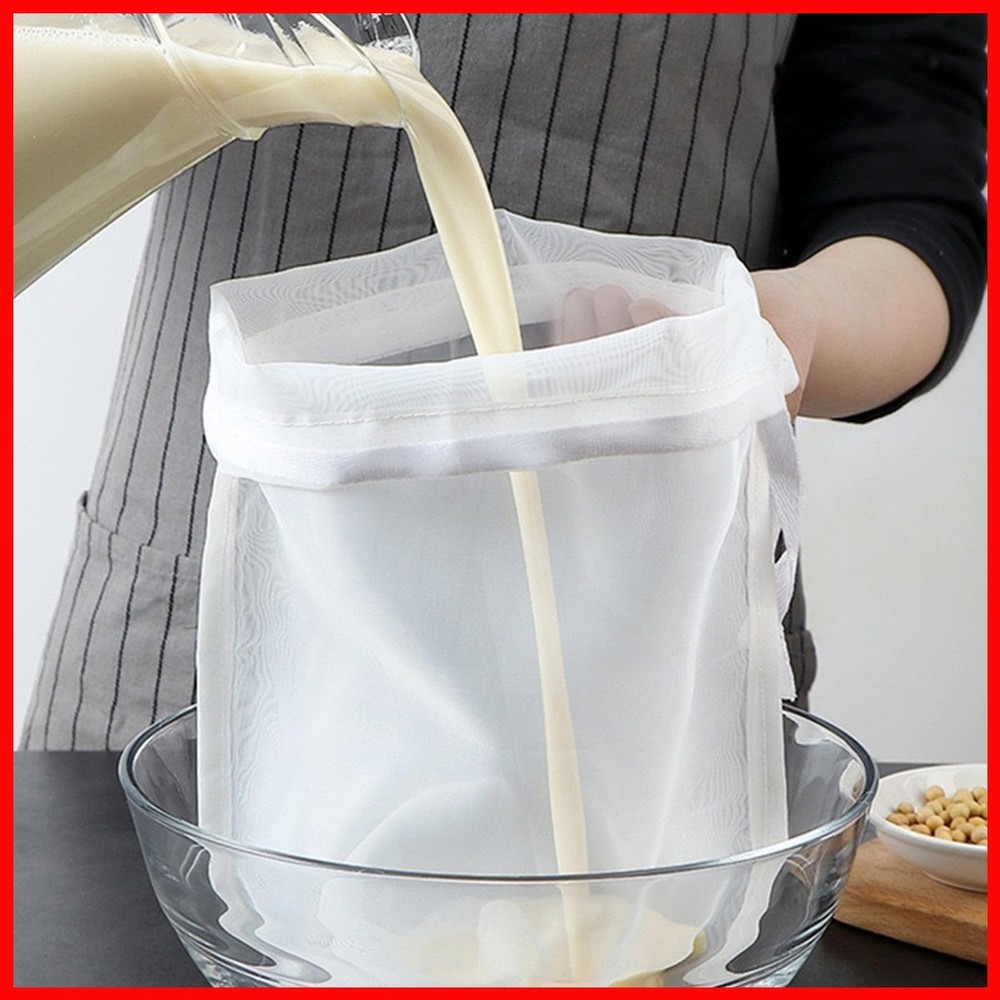 Prinkroomy Reusable Fine Mesh Strainer Bag Multi-Use Nylon Filter For Nut Milk