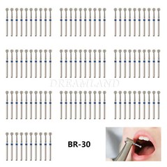 20 packs Dental Diamond Burs Ball Round FG 1.6mm BR-30 Fit High Speed Handpiece