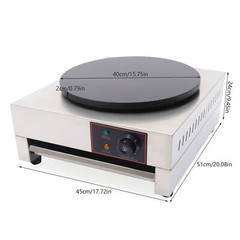 1700W 16″ Commercial Electric Crepe Maker Pancake Baking Hot Plate Crepe Machine