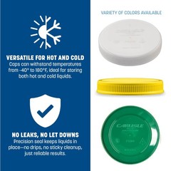 Carlisle Foodservice Products Stor N Pour Bottle Caps Lids Stacking Ridge For