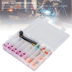 81Pcs Set TIG Welding Torch Kit Gas Lens Type 10 Glass Cup Accessories Tools♡