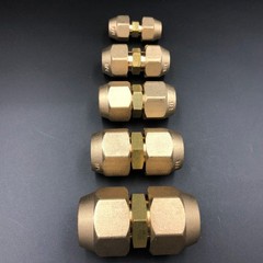 SAE 1/4″ 3/8″ 1/2″ 3/4″ Flare Tube Connector Coupling With Nut Air Conditioner
