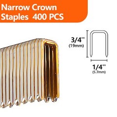 2000-Count 18 Gauge 1/4 Inch Narrow Crown Staples (1/2″+3/4″+1″+1-1/4″+1-1/2″),