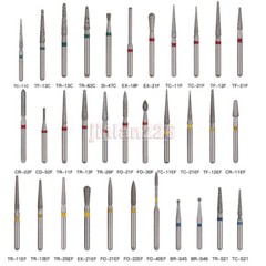 100pcs Dental Diamond Burs for High Speed Handpiece Friction Grip Burs 1.6mm USA