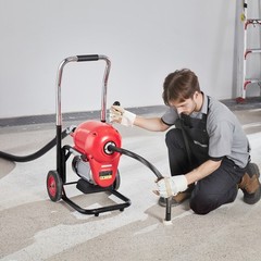 VEVOR Drain Cleaner Machine 120FT x 6/5″ 1100W Sectional Snake Auger Manual Feed