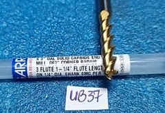 GARR .240″ DIA. X 3″ OAL SOLID CARBIDE END MILL .062″ CORNER RADIUS 3 FLUTE