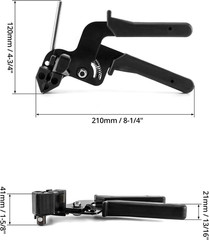 Cable Tie Gun, Stainless Steel Zip Tie Tightener Wrap Tool, Self-locking Metal Z