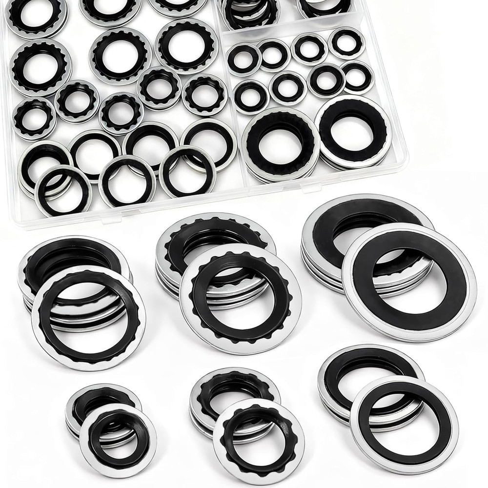 52 PCS AC Gasket Kit – R134A AC Seal Kit with Compressor Gaskets, A/C Line Seals