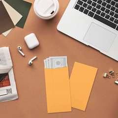 Valbox 3.5X6.5 Money Envelopes, Brown Kraft #7 Coin Envelopes, Small Parts Envel