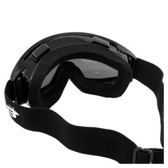 Birdz Vulture Padded Motorcycle Safety Goggles for Men Black Frame w/ Smoke