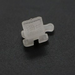 Orthodontic Ceramic Brackets w/Metal Slot 022 018 Roth MBT 3 Hook Braces Clarity