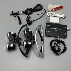 3.5X Dental Medical Surgical Binocular Loupes Headband Magnifier w LED Headlight