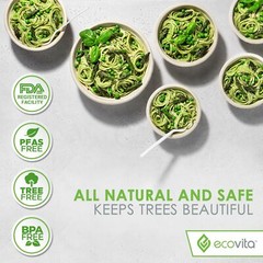 100% Compostable Paper Bowls [32 oz.] – 150 Disposable Bowls Eco Tree Free