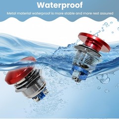 Red Mushroom Head Switch 5A SPST – Versatile and Easy to Install Waterproof