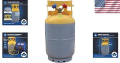 30 lb Refrigerant Recovery Cylinder, Yellow/Gray-~
