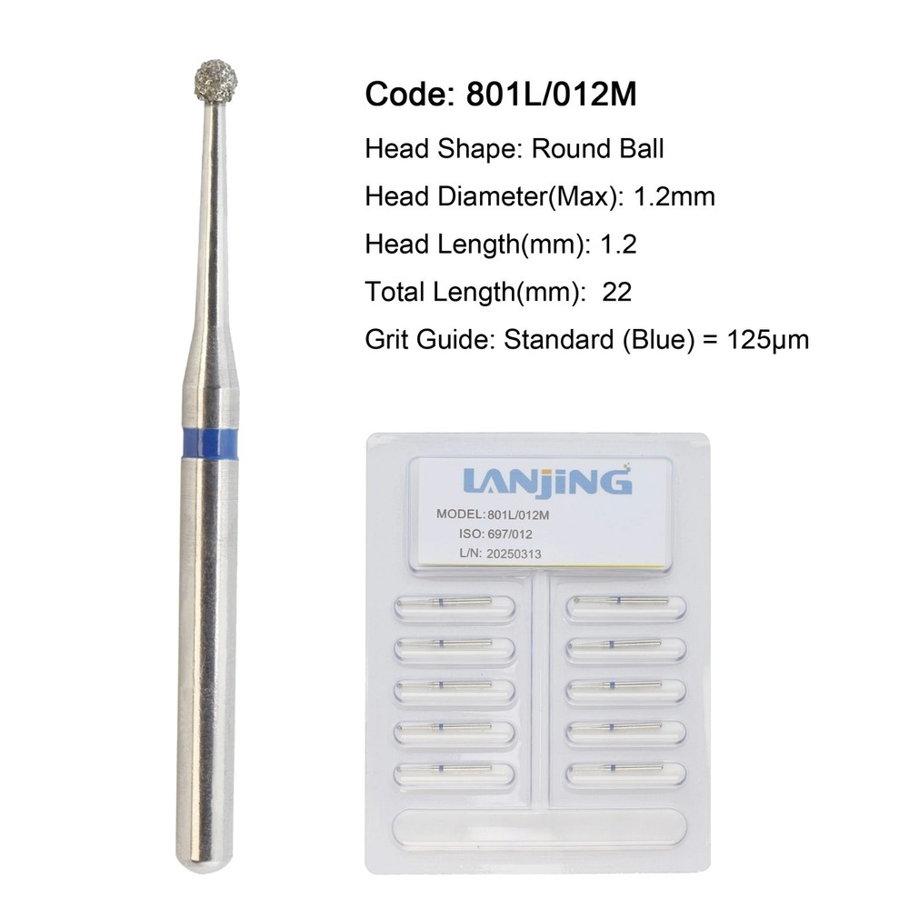 Wave Dental Carbide Burs 25mm Surgical Damond Burs Round Ball FG SURG 1 2 3 4 5