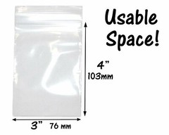 100 Pack 2 Mil, Clear ZipLock Bags, 2×3, 3×4, 4×6 Resealable Jewelry Zipper NEW