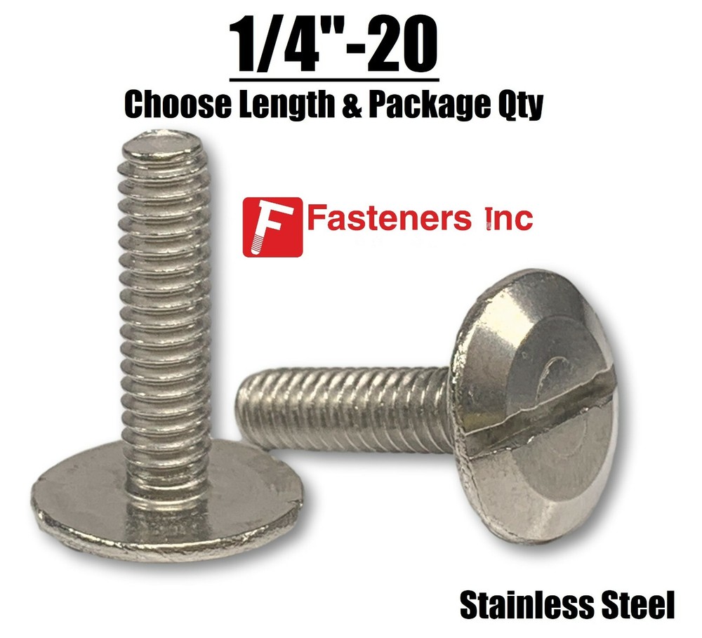 1/4″-20 Stainless Steel Slotted Hurricane Sidewalk Bolts – Select Length & Qty