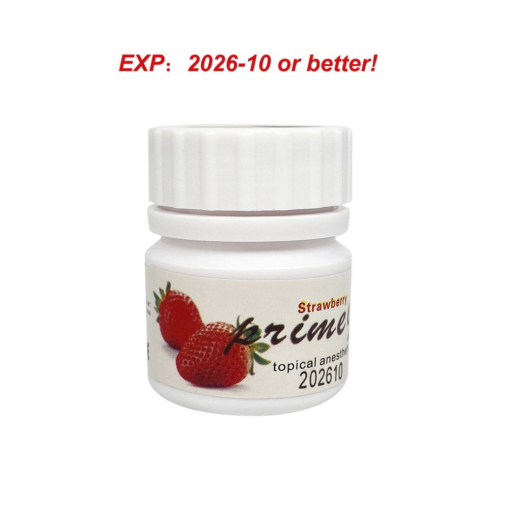 Dental Topical Anesthetic Gel 20% Benzocaine 1oz Jar Strawberry Mint Exp 06/2028
