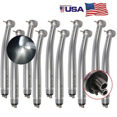 1-10 Dental LED Fiber Optic E-generator High Speed Handpiece 4 HOLE