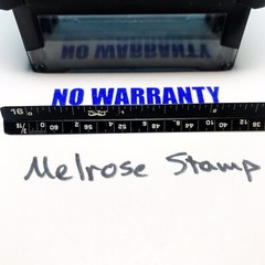 No Warranty Rubber Stamp Blue Ink Self Inking Ideal 4913
