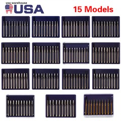 10pcs/pk Dental Carbide Burs for High Speed Handpiece Pear Bur 19mm FG Shank