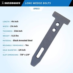Sandbaggy Long Wedge Bolts For Concrete Forms – Standard Steel/Plywood Forms