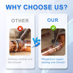 30Pcs Copper Brazing Rods, Phosphor Copper Solder, Phosphor Copper round Welding