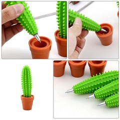 Cactus Pens, 3pcs Cactus Bonsai Shaped Pens Ballpoint Pens Stationery for Hom…