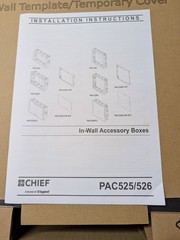 NEW Chief PAC526F In-Wall Storage Box with Flange, Black (L20)